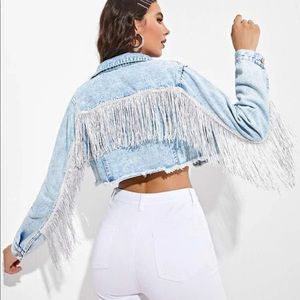 Fringe denim jacket